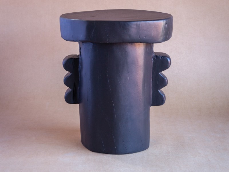 Tribal Side Table, Rounded Edge
